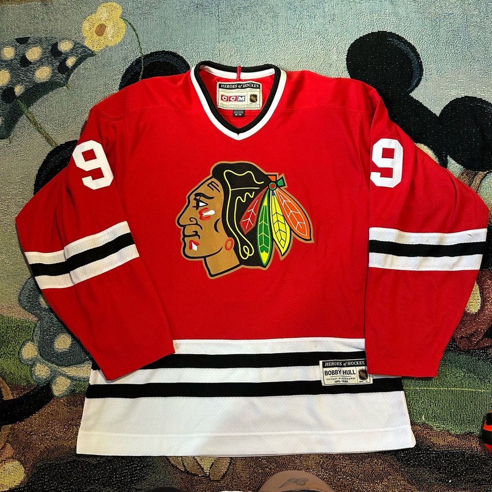 Vintage Chicago Blackhawks Bobby Hull CCM Heroes of Hockey Jersey